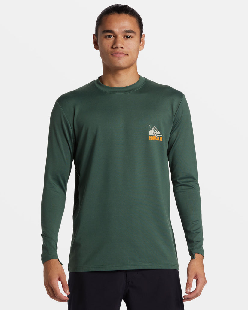 Petroglyph Long Sleeve Surf Tee - Forest