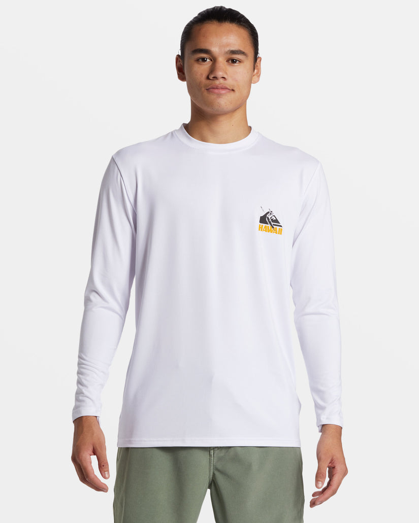 Petroglyph Long Sleeve Surf Tee - White