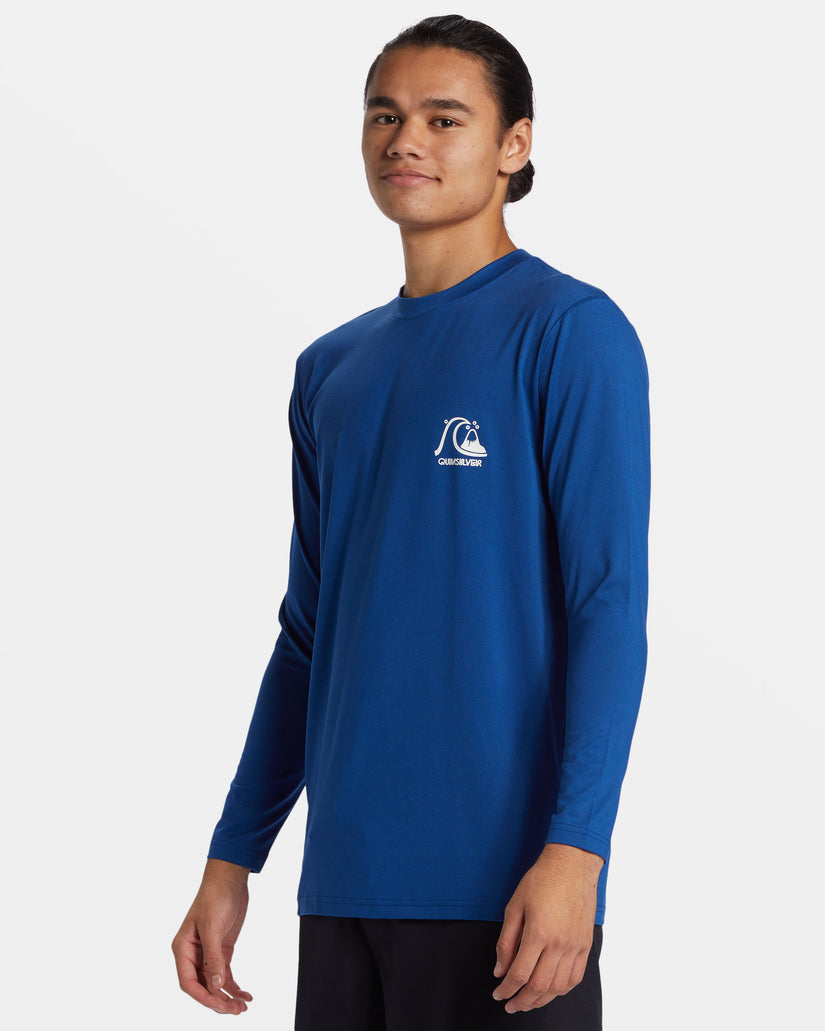 DNA Bubble Logo Long Sleeve Surf Tee - Monaco Blue