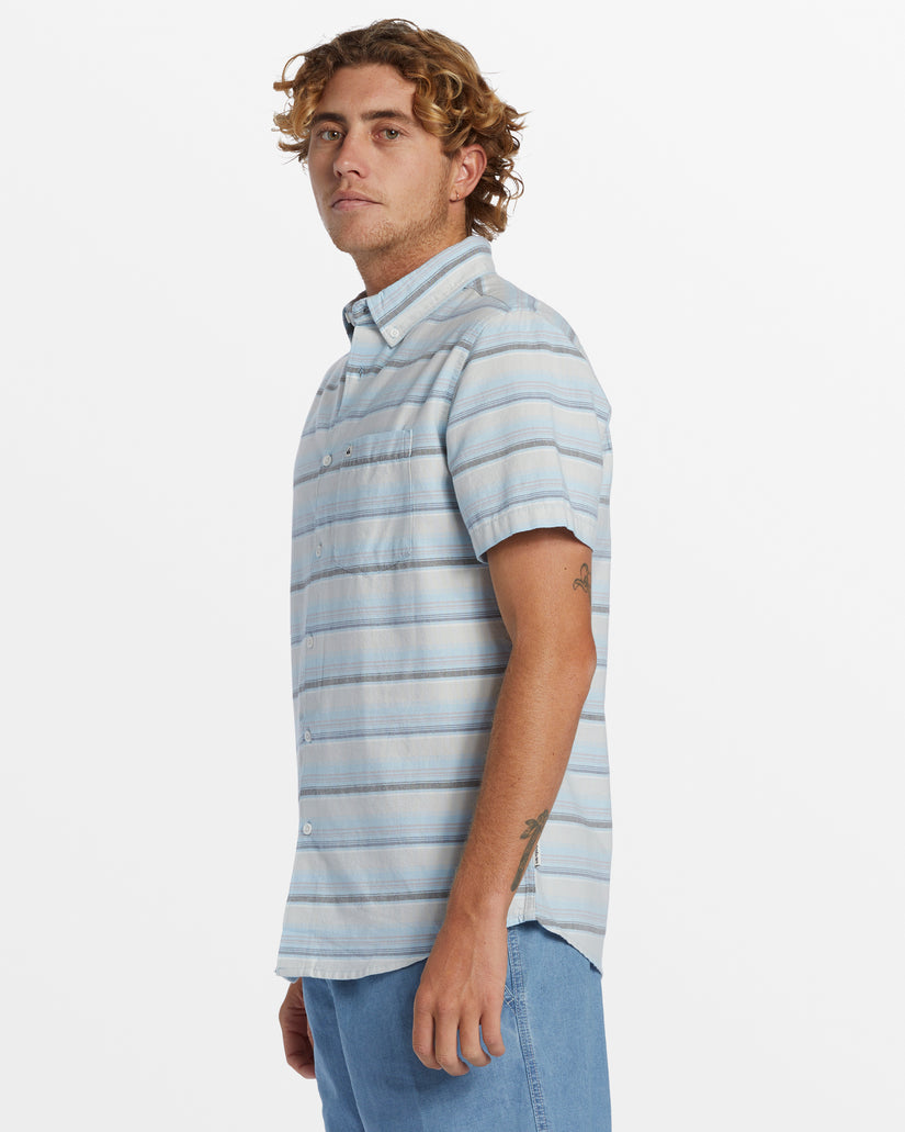 Oxford Stripe Classic Short Sleeve Shirt -