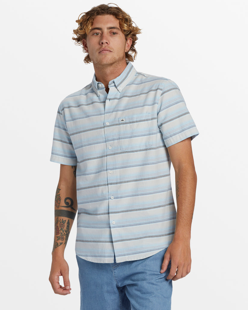 Oxford Stripe Classic Short Sleeve Shirt -