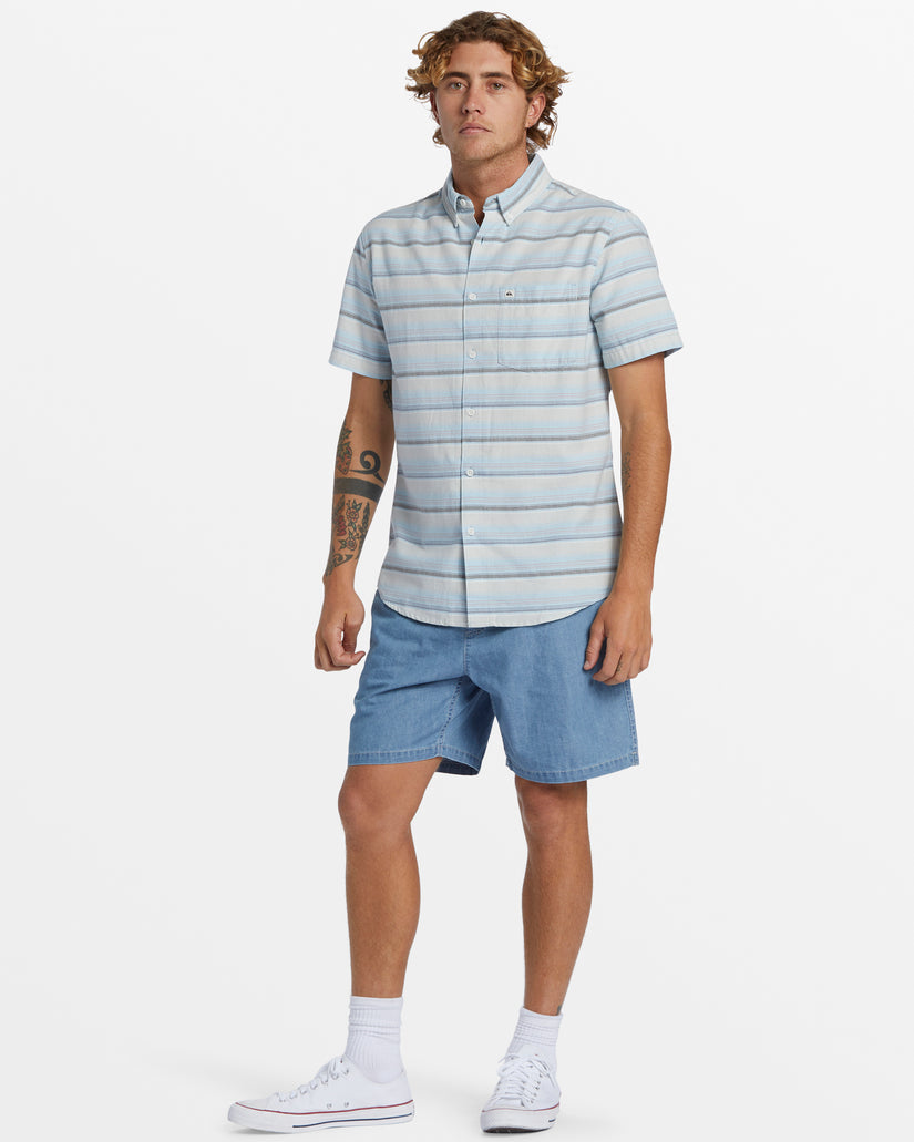 Oxford Stripe Classic Short Sleeve Shirt -