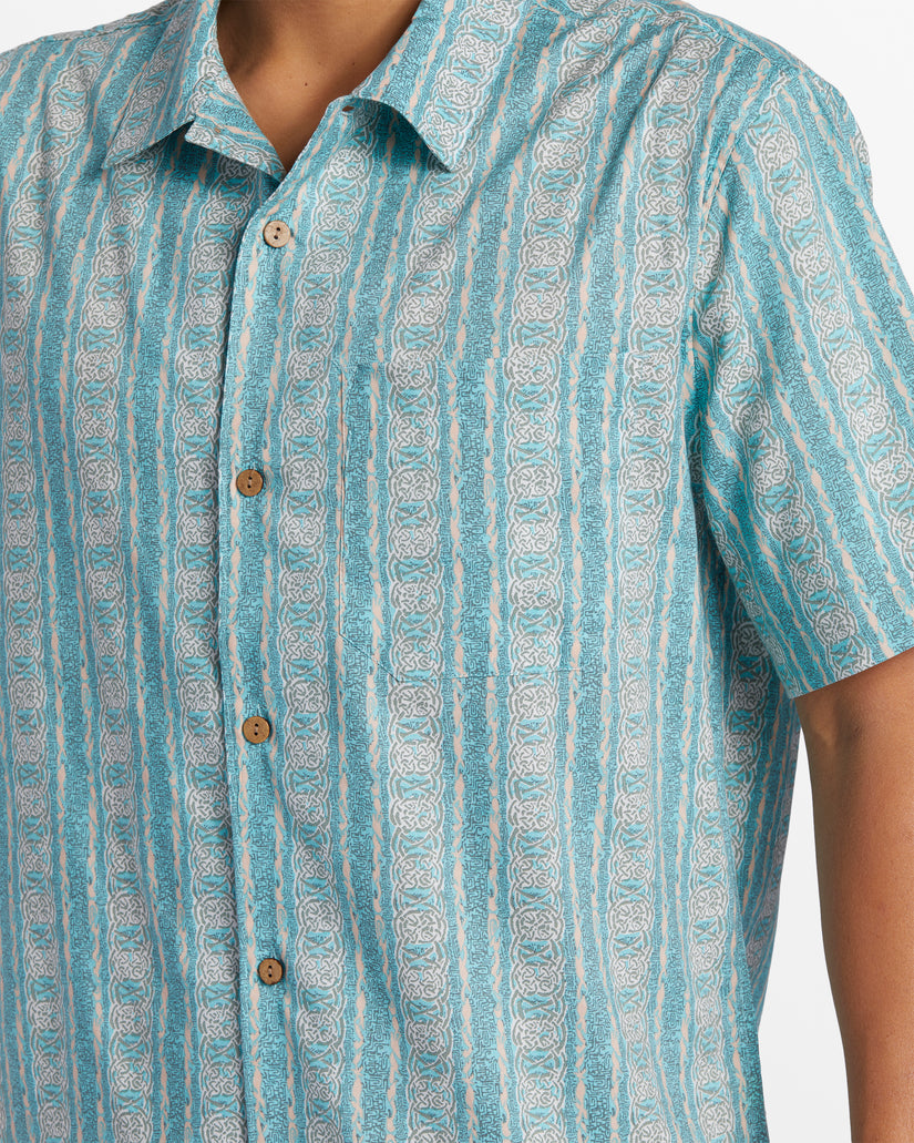 Pool Party Casual Short Sleeve Shirt - Capri Pacific Tribe Ss