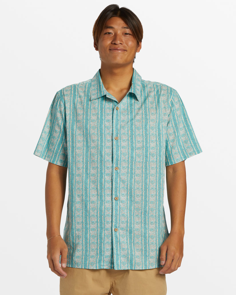 Pool Party Casual Short Sleeve Shirt - Capri Pacific Tribe Ss