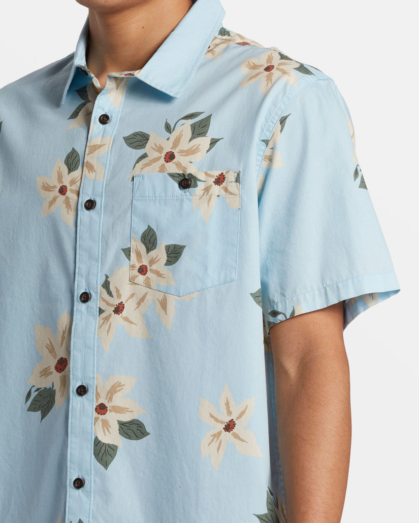 Hawaii Lei Day Hawaiian Shirt - Sky Blue