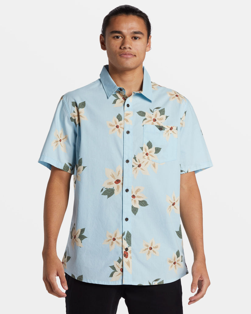 Hawaii Lei Day Hawaiian Shirt - Sky Blue