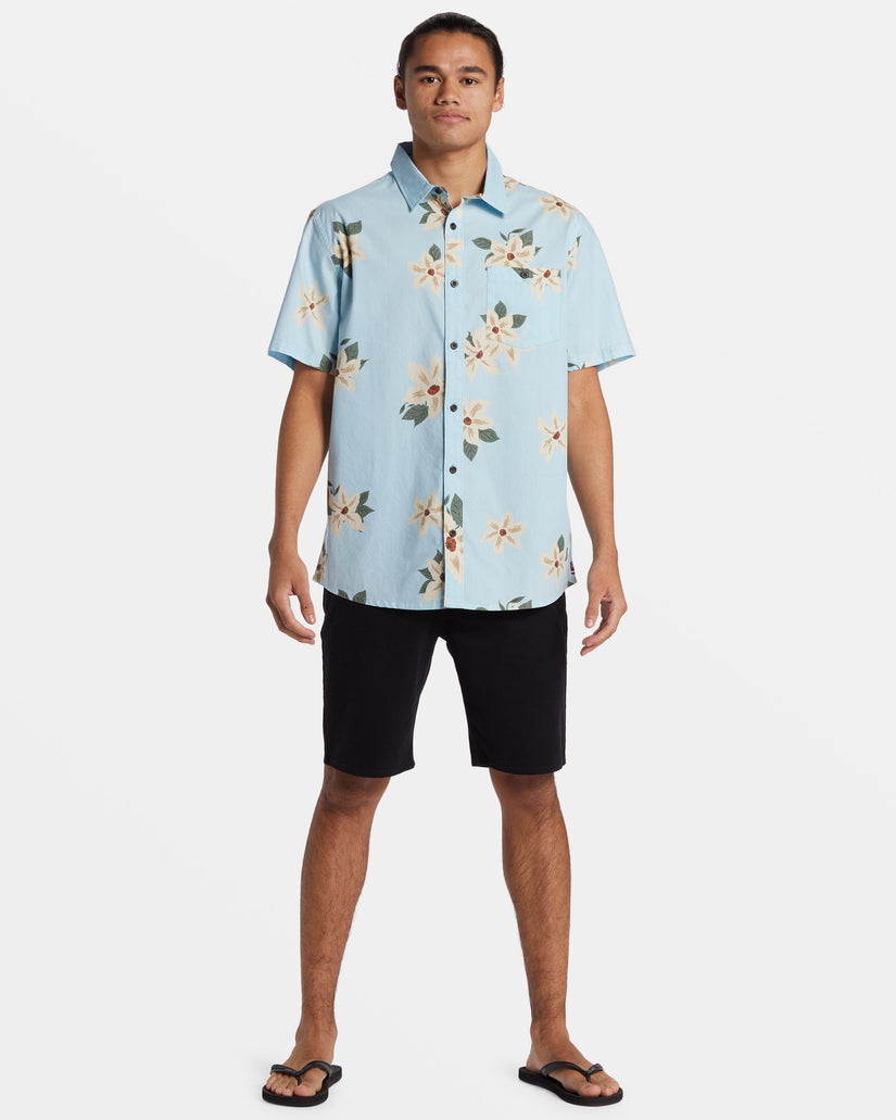 Hawaii Lei Day Hawaiian Shirt - Sky Blue