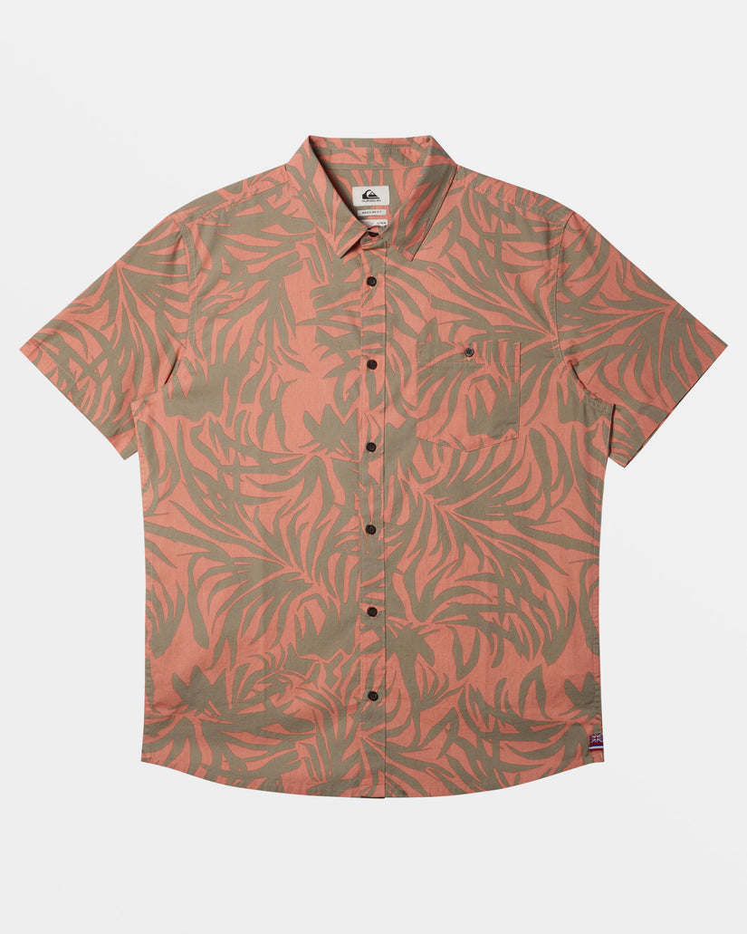 Hawaii Foliage Woven Hawaiian Shirt - Canyon Clay