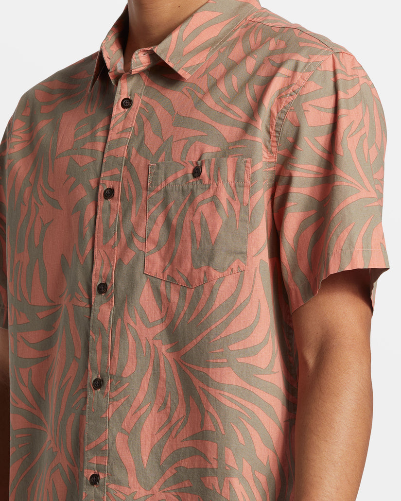 Hawaii Foliage Woven Hawaiian Shirt - Canyon Clay