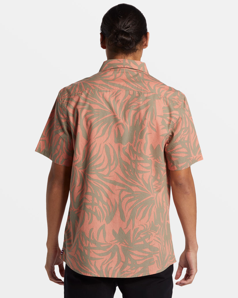 Hawaii Foliage Woven Hawaiian Shirt - Canyon Clay