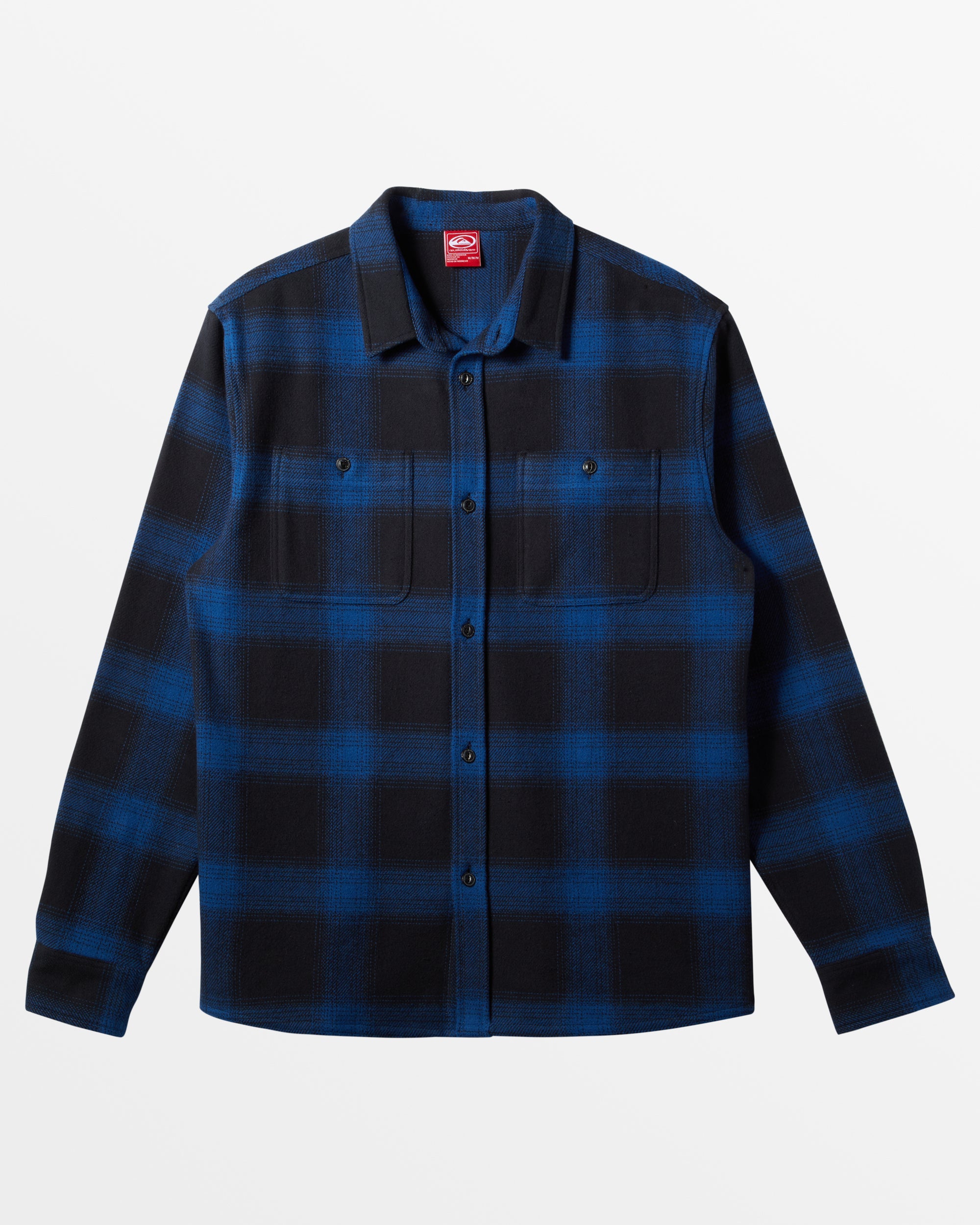 Saturn Shadow Plaid Long Sleeve Flannel Shirt - Monacoblue Saturn Shadow  Plaid | Quiksilver