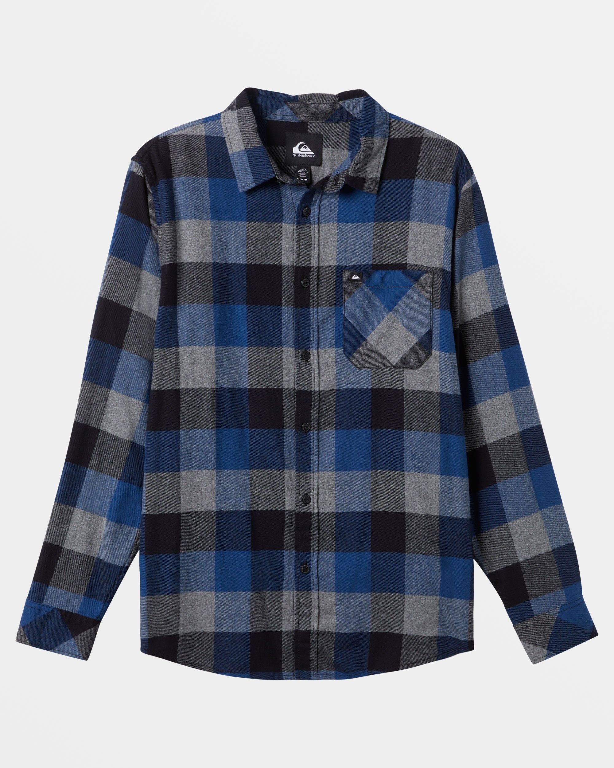 Quiksilver Mens Motherfly Long Sleeve Flannel Estate Blue Motherfly Size S