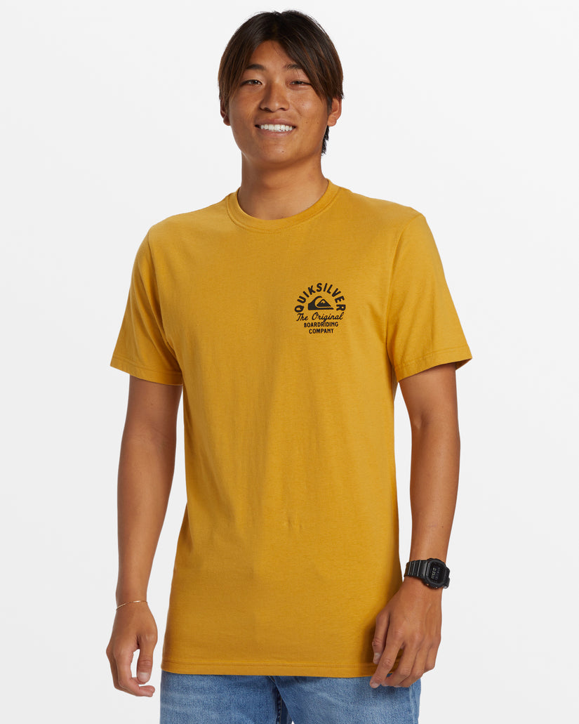 Circled Script T-Shirt - Mustard