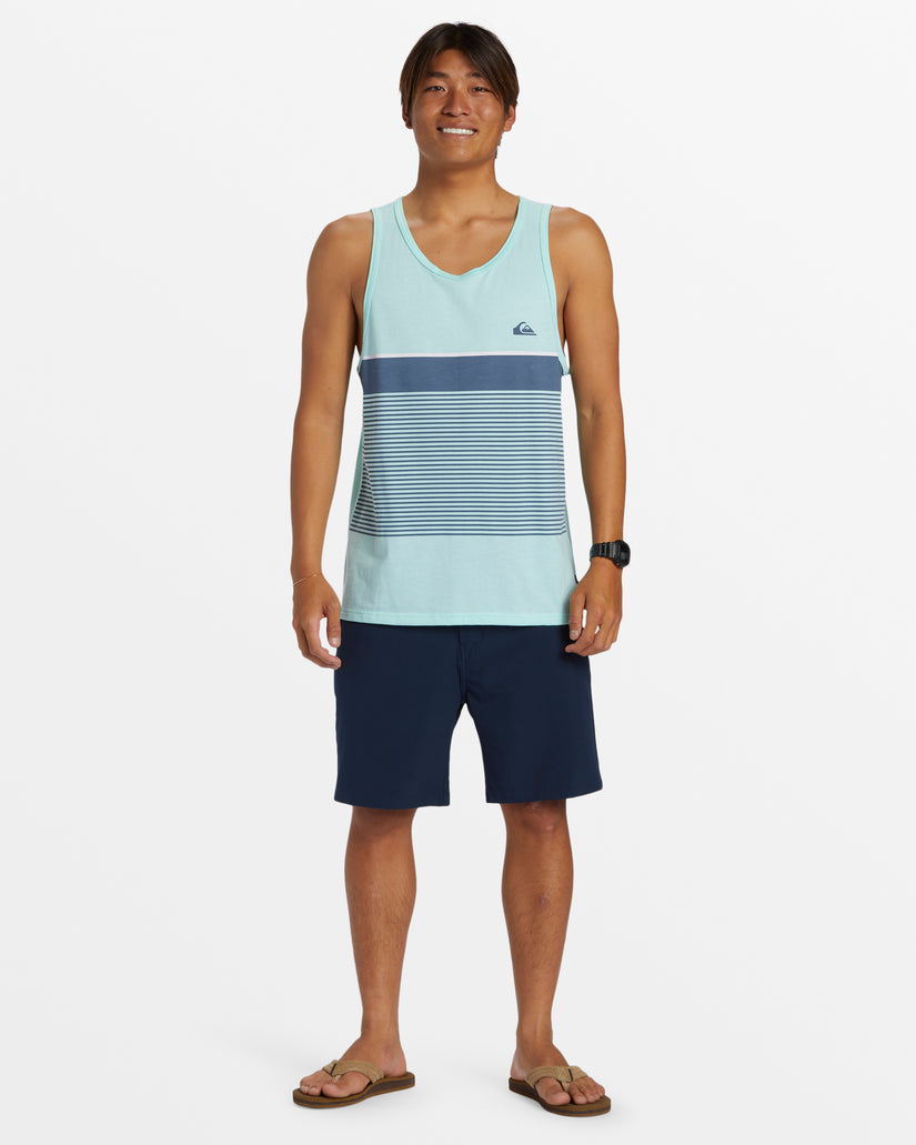 Tijuana Stripe Tank Top - Beach Glass Heather