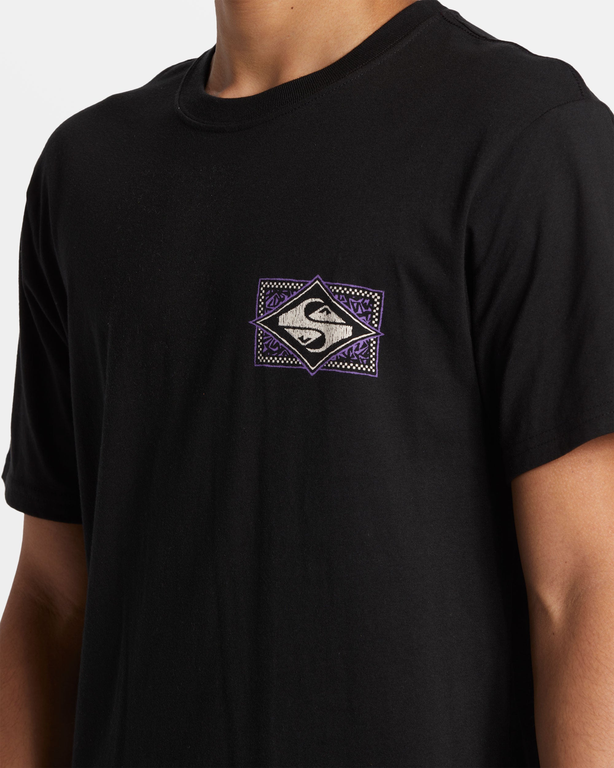 Black Flash T Shirt Black Quiksilver