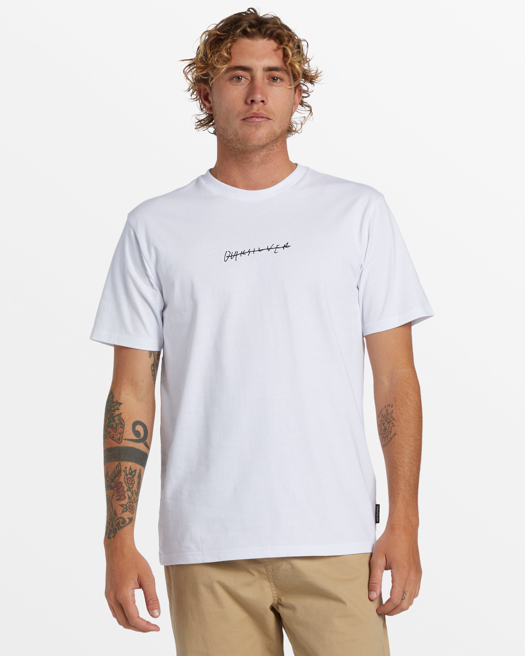 Quiksilver grey logo T-shirt size L hot