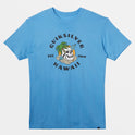 Hawaii Palm And Skull T-Shirt - Azure Blue