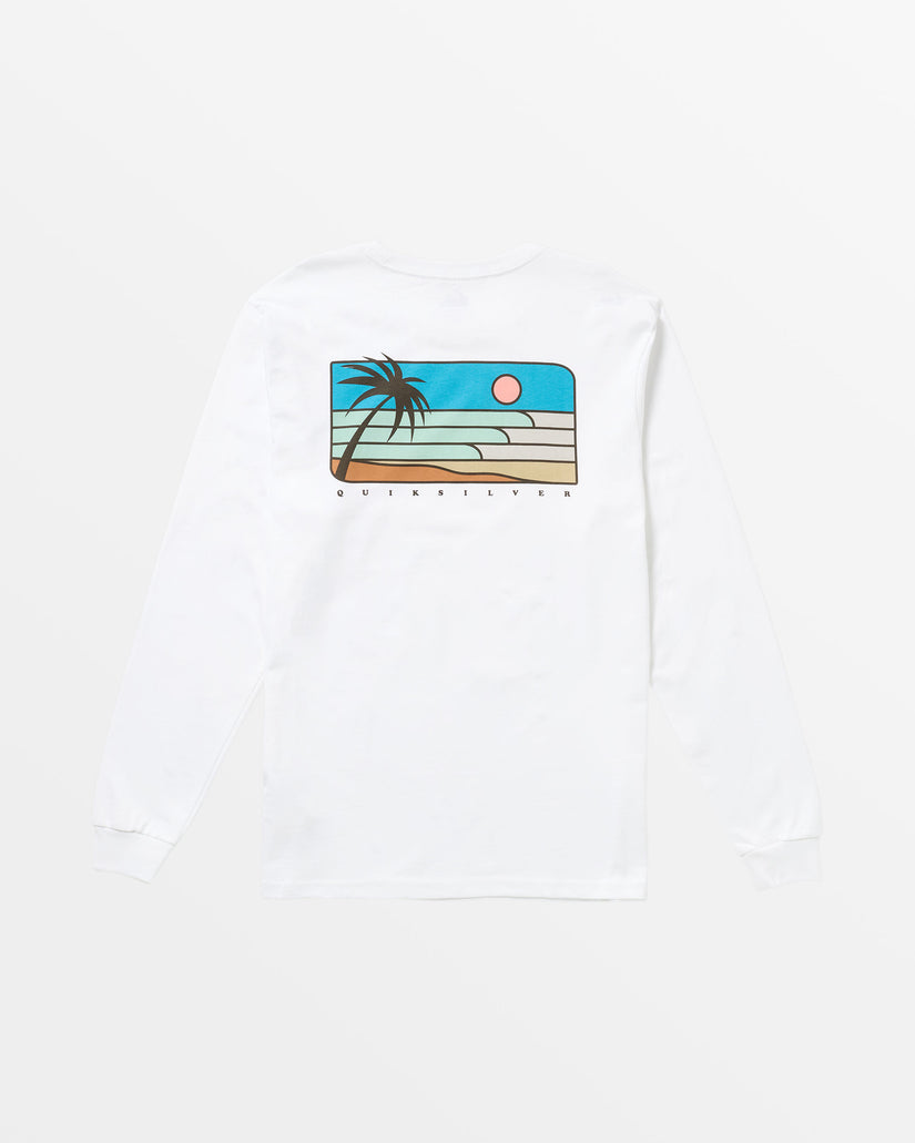 Line Up Long Sleeve T-Shirt - White