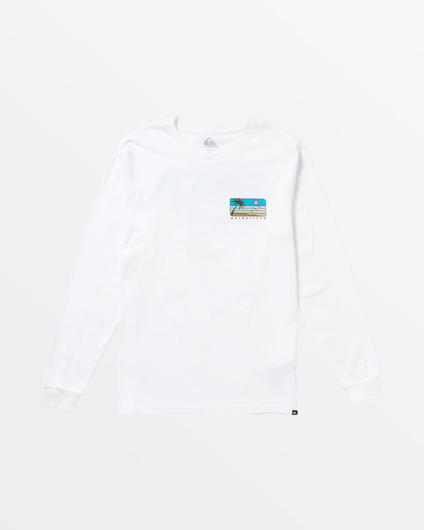 Line Up Long Sleeve T-Shirt - White