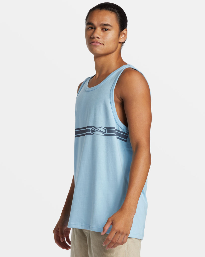 Comp Stripe Tank - Airy Blue