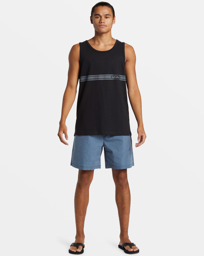 Comp Stripe Tank - Black