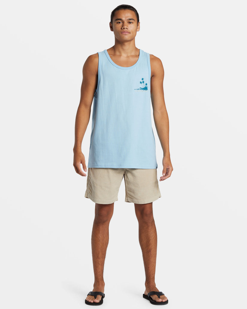 Tropical Vibes Tank - Airy Blue