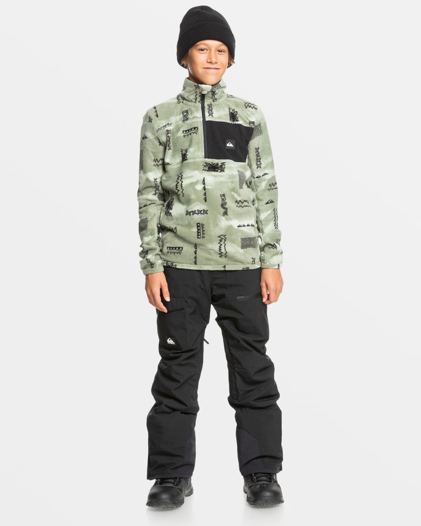 Boys 8-16 Aker Half-Zip Sweatshirt - Shadow Checks Desert Sage