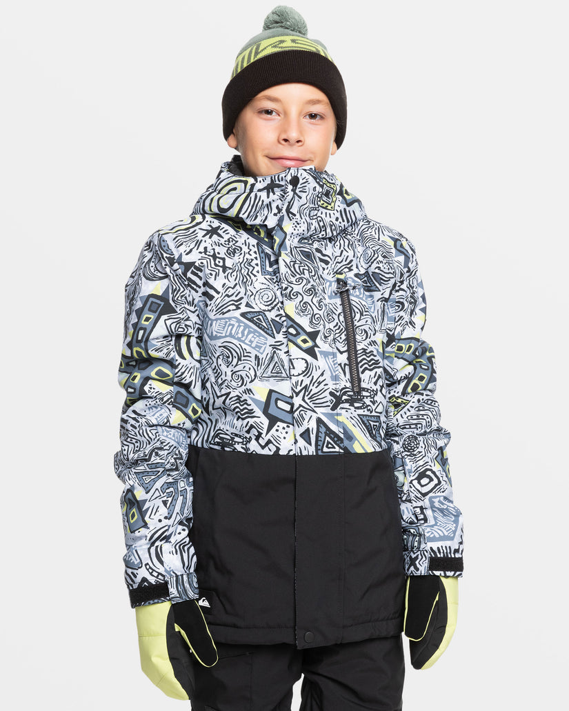 Boys 8-16 Mission Snow Jacket - Heritage Scribble Black