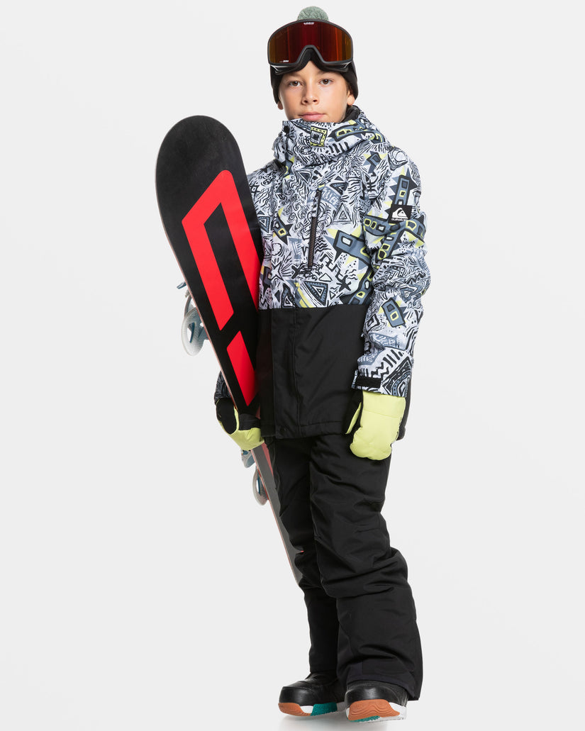 Boys 8-16 Mission Snow Jacket - Heritage Scribble Black