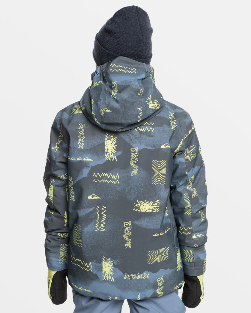 Boys 8-16 Mission Snow Jacket - Shadow Checks Flint Stone