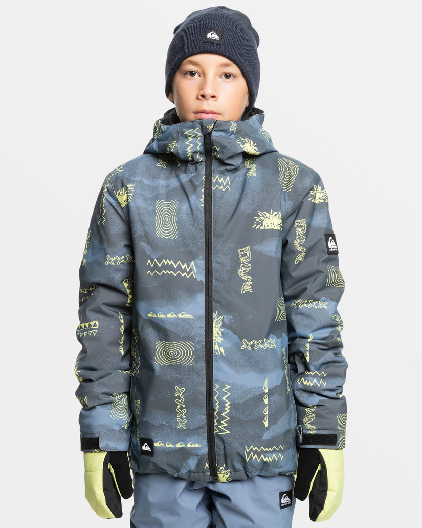 Boys 8-16 Mission Snow Jacket - Shadow Checks Flint Stone