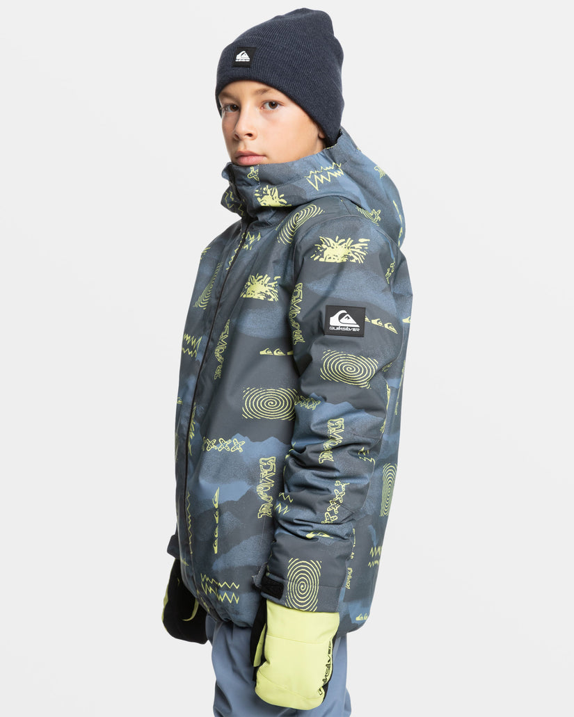 Boys 8-16 Mission Snow Jacket - Shadow Checks Flint Stone