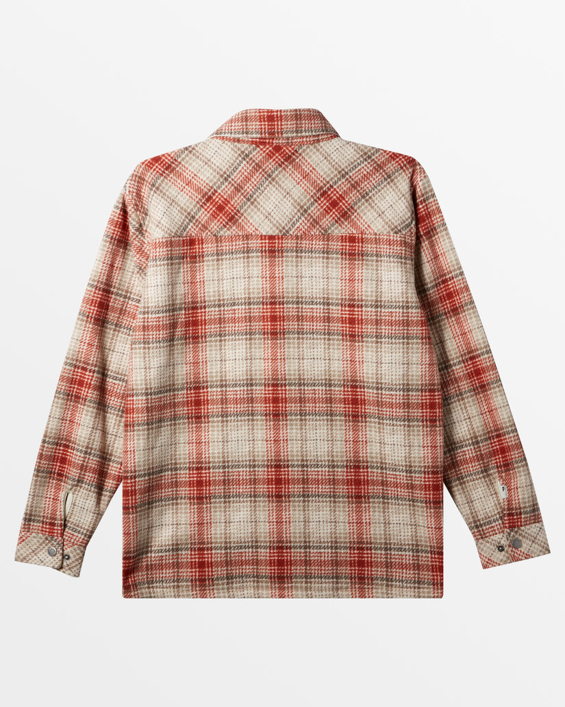 Epic Surf Days Fleece Overshirt - Birch Surf Days Plaid