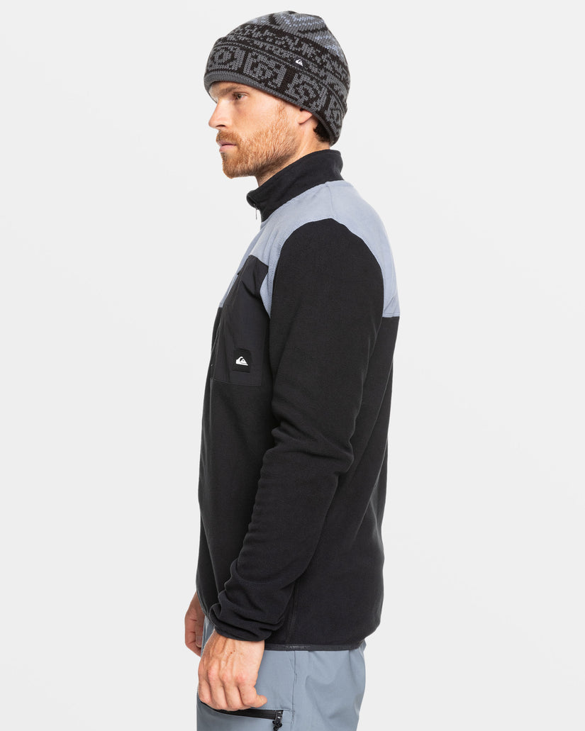 Aker Zip-Up Technical Fleece - True Black