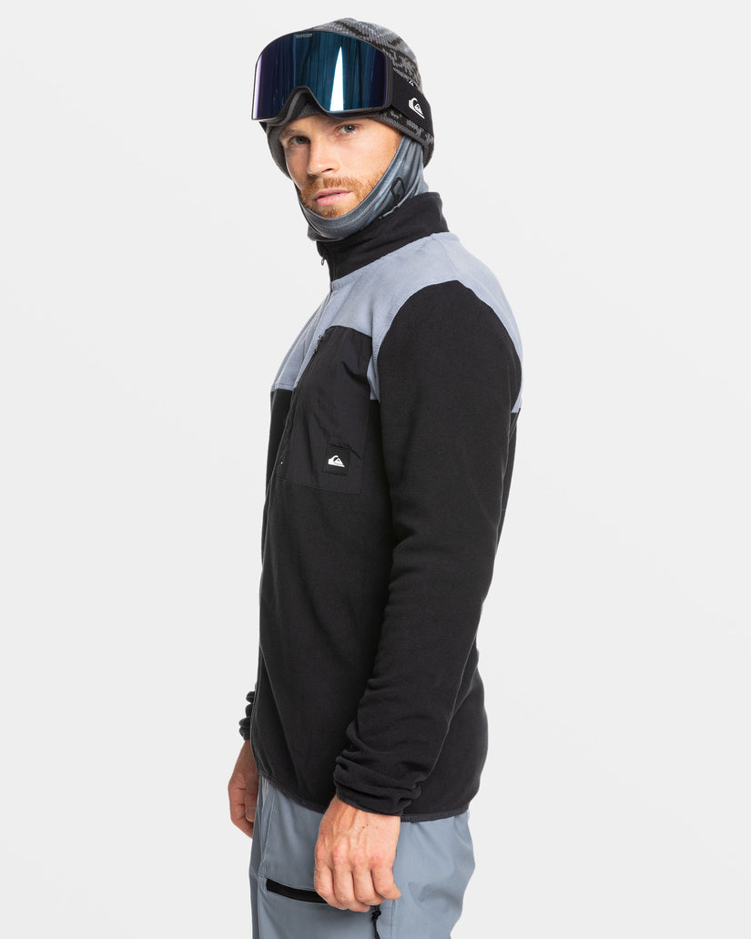 Aker Zip-Up Technical Fleece - True Black