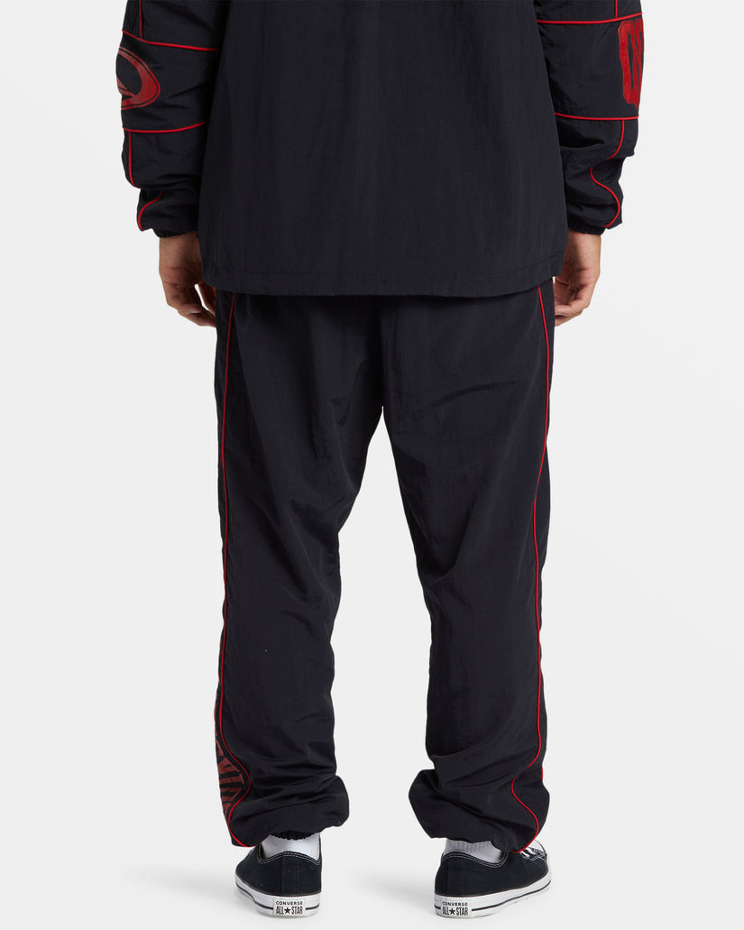 Griff Elastic Waist Track Pants - Black