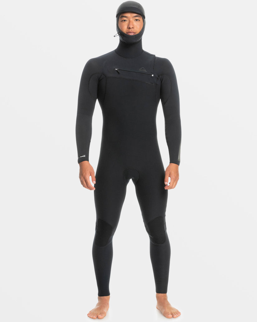 5/4/3mm Highline Hooded Chest Zip Wetsuit - Black