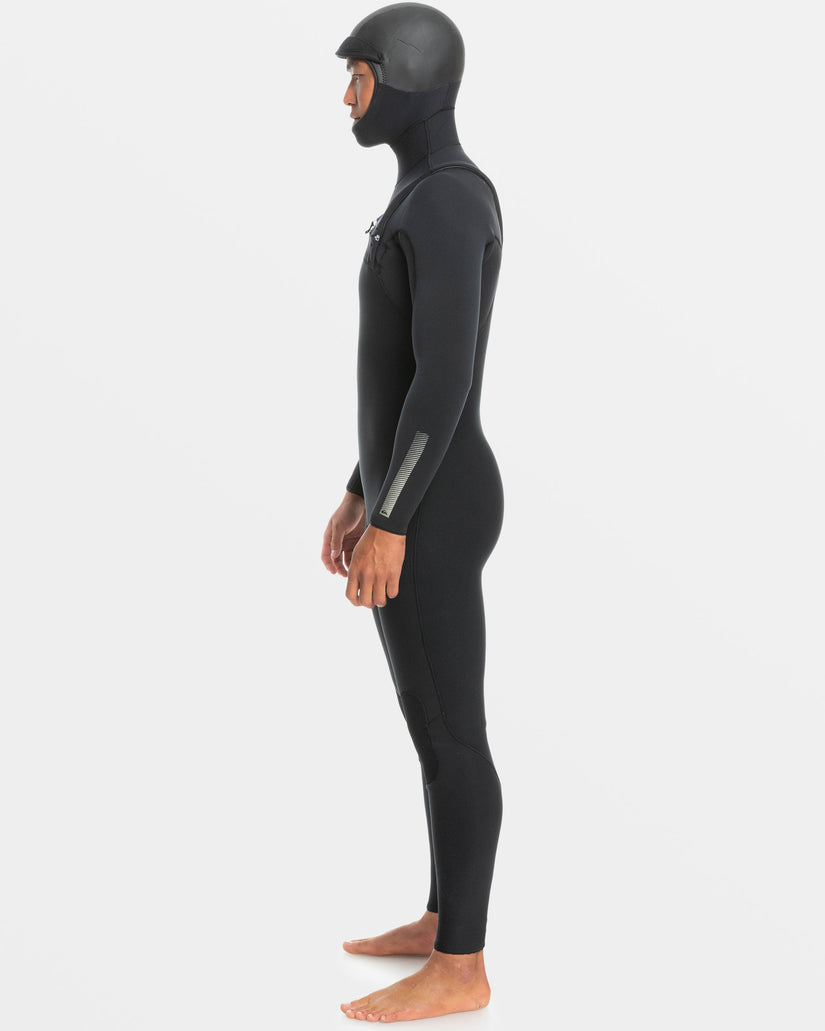 5/4/3mm Highline Hooded Chest Zip Wetsuit - Black