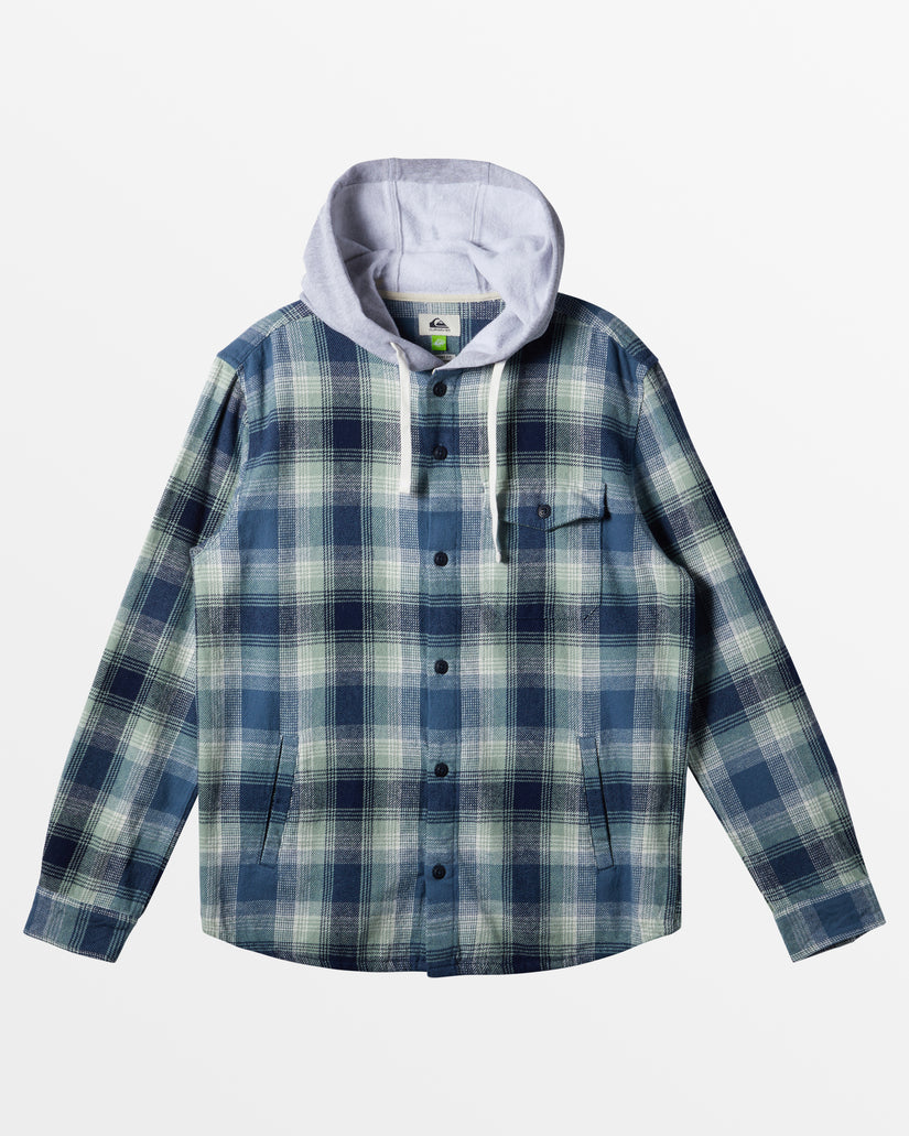 Kinloss Long Sleeve Hooded Shirt - Iceberg Green Kinloss