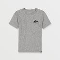 Boys Shark Mouth Short Sleeve Shirt - Grey Heather