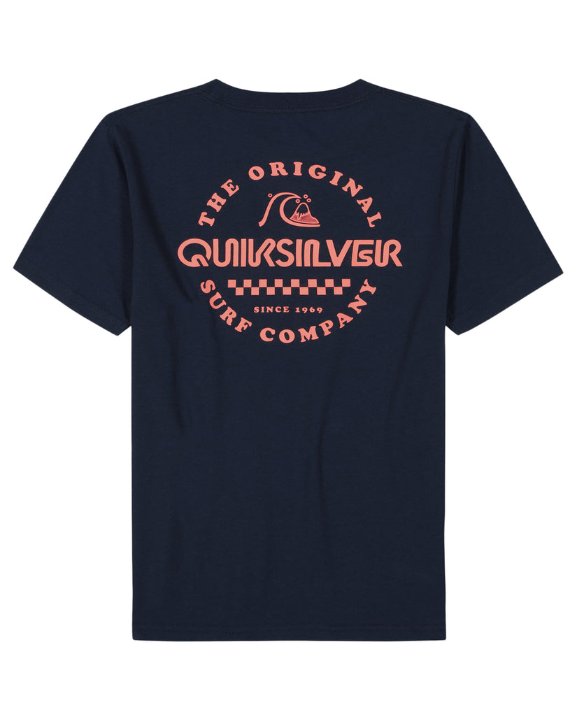 Boys 8-16 Omni Checked T-Shirt - Dark Navy