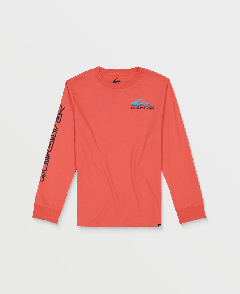 Boys 2-7 Omni Logo Core Long Sleeve T-Shirt - Spiced Coral