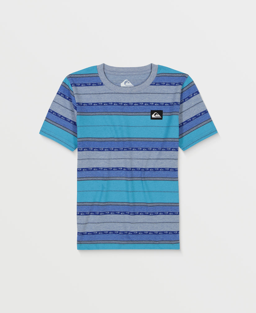 Boys 8-16 Fade Stripe T-Shirt - Flint Stone Heathe