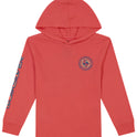 Boys 2-7 Round About Hooded Long Sleeve T-Shirt - Spiced Coral