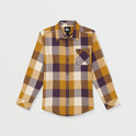 Boys 2-7 Mother Fly Long Sleeve Flannel Shirt - Bone Brown