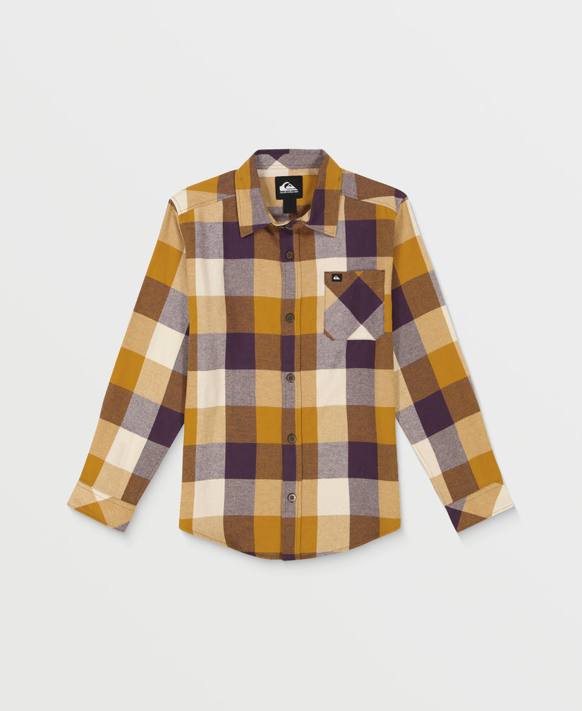 Boys 2-7 Mother Fly Long Sleeve Flannel Shirt - Bone Brown