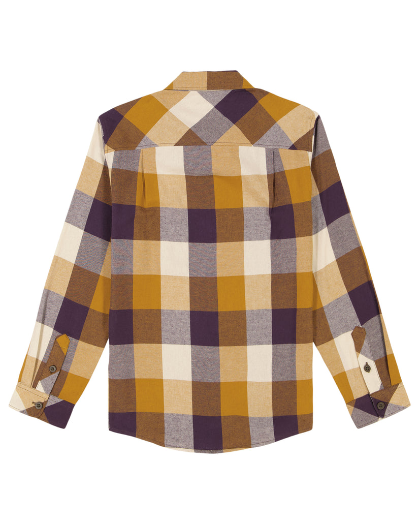 Boys 8-16 Mother Fly Long Sleeve Flannel Shirt - Bone Brown