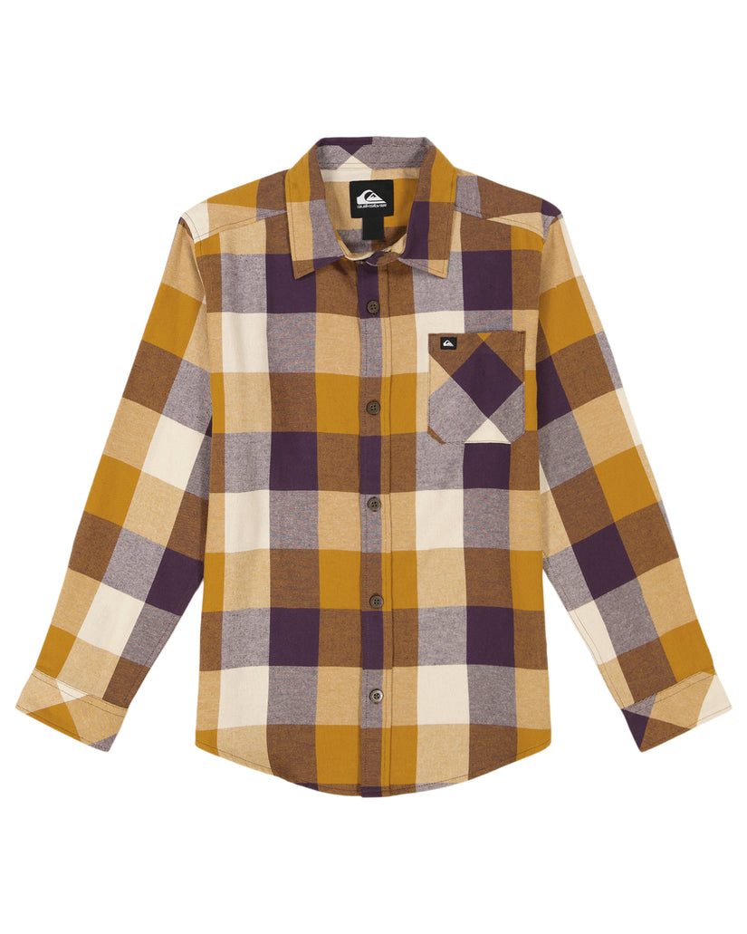 Boys 8-16 Mother Fly Long Sleeve Flannel Shirt - Bone Brown