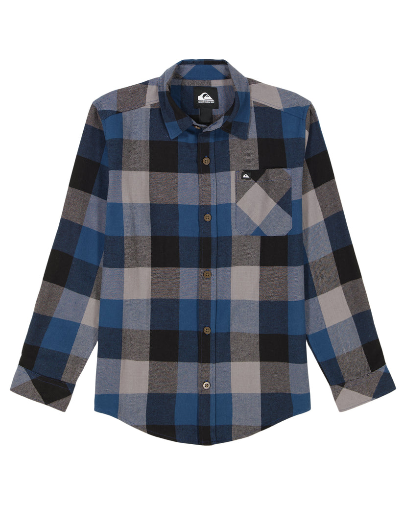 Boys 8-16 Mother Fly Long Sleeve Flannel Shirt - Estate Blue