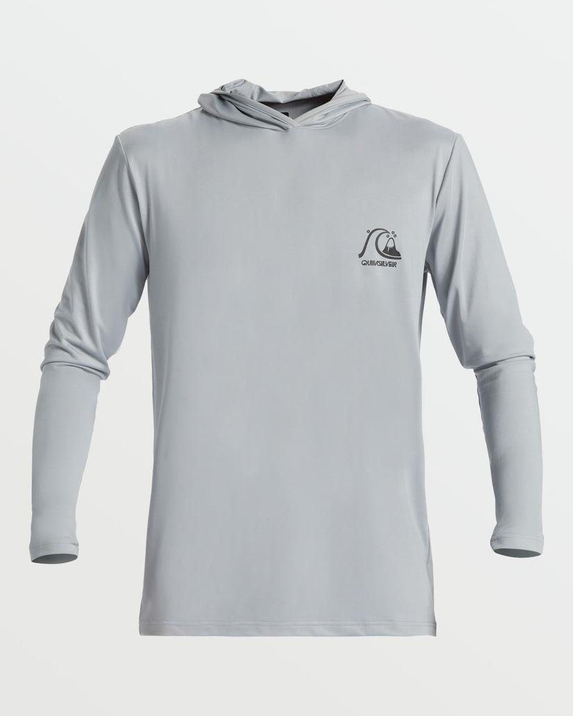 DNA Bubble Long Sleeve Hooded Surf Tee - Quarry